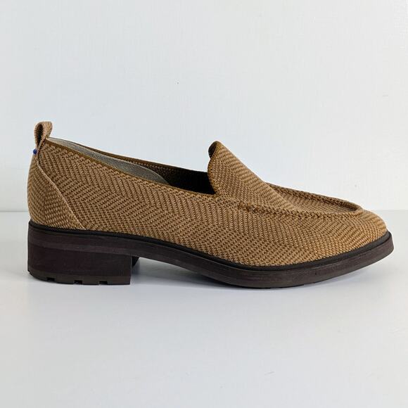 Rothy's Lug Loafer 11.5 Teak Herringbone Washable Recycled Platform - Picture 7 of 15